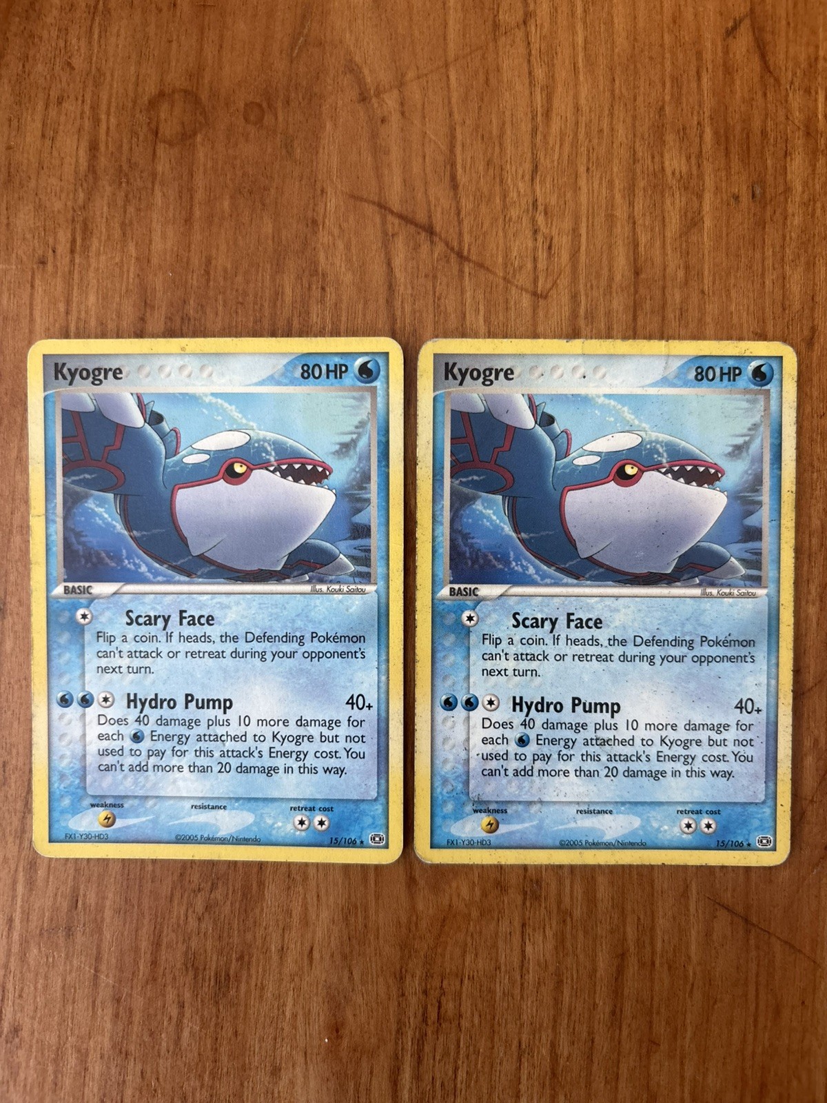 Kyogre 15/106 EX Emerald Moderately Played Rare Pokemon Card |Set Of 2|