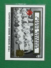 2002 Topps Dodgers' Game 1 Starting Lineup 1952 World Series Highlights #52WS-1