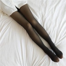Fake Translucent Plus Size Leggings Fleece Lined Tights Fall And Winter Warm Fle