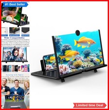 20 Inch Screen Magnifier 3D HD Foldable Phone Stand 3x Acrylic for Movies Gaming