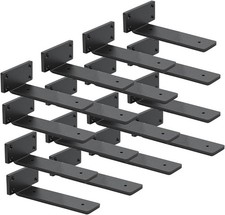 16 Pack 10 Inch Heavy Duty Iron Shelf Brackets 1/5 Inch Thick