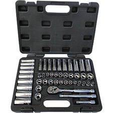 47 Pc. 3/8 Drive 6 Point SAE and Metric Pro S...