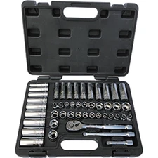 47 Pc. 3/8" Drive 6 Point SAE and Metric Pro Socket Set ATD-1245 Brand New!