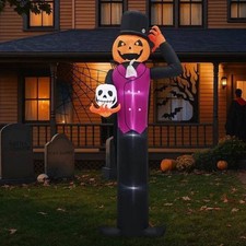 Giant 12ft Halloween Inflatable Blow Up - Spooky Pumpkin Man