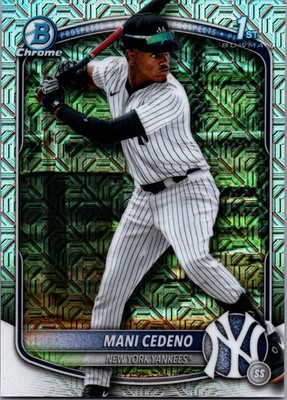 2025 Bowman Chrome Prospects Mani Cedeno #BCP-199 Green Mojo