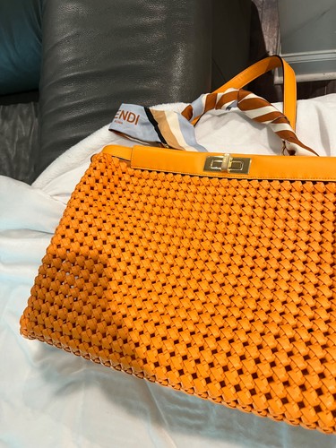 FENDI PEEKABOO ICONIC LARGE INTRECCIO