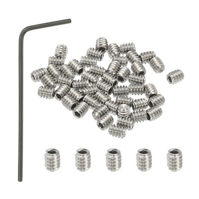 #4-40x1/8 Internal Hex Socket Set Grub Screws, 50 Pcs 304 Stainless Steel Cup...