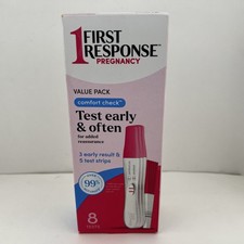 FIRST RESPONSE Comfort Check Pregnancy Test, Pink  White, 8 Tests - Brand NEW 