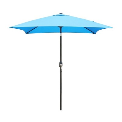 Abble 6.5FT Square Outdoor Patio Umbrella with Push Button Tilt and Crank Handle