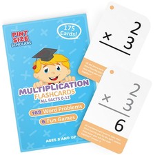 Deluxe 175 Count Multiplication Flashcard Set - Great Teaching Aid 