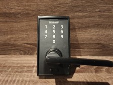 Schlage Touch Century / Latitude Lever Keyless Touchscreen Matte Black Front Onl