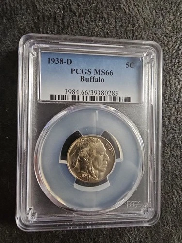 1938-D Buffalo Nickel PCGS MS66