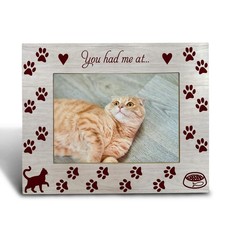 Cat Wooden Frame 5x7 Inch,Pet Cat Memorial Picture Frame,Cute cat Photo frame...