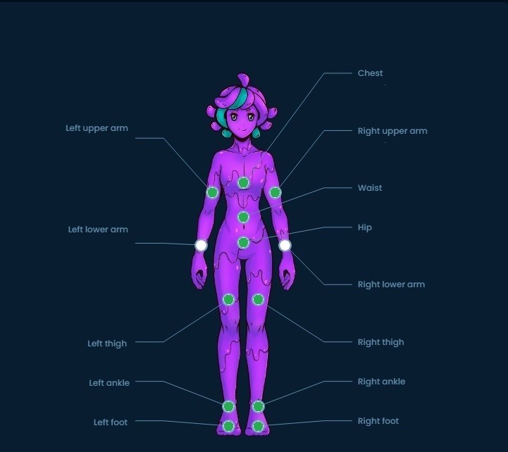 SlimeVR Compatible Full-Body Trackers 11-Pack | VRChat SteamVR FBT Kit Budget F