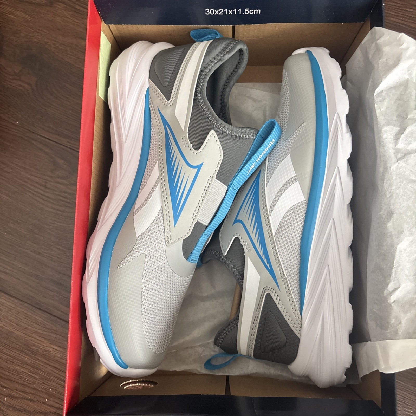 REEBOK Big Boys New Lite Spinner Sneakers DK LT Grey Aqua Shoes Kids Size US 6 M thumbnail 2