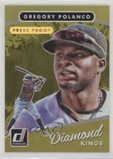 2017 Panini Donruss Diamond Kings Gold Press Proof 89/99 Gregory Polanco #22 4r2