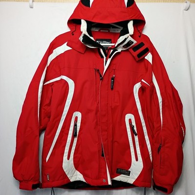 Killtec Level 3 Techline Jacket Mens Large Red White Ski Insulated Zip Pockets