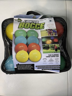 Instant Fun Sports LIGHTED Light Up Glowing Bocce Ball Set 8 Balls