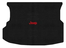 Lloyd Velourtex Cargo Carpet Mat for 2017 Jeep Compass w/Red on Black Jeep Logo