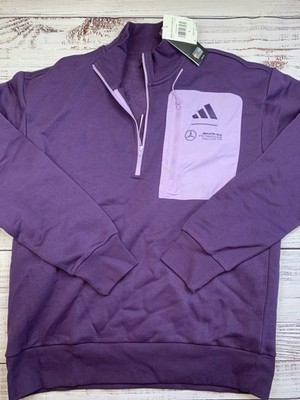 Adidas Mercedes AMG Petronas F1 Team Quarter Zip Pullover Men's Large Purple