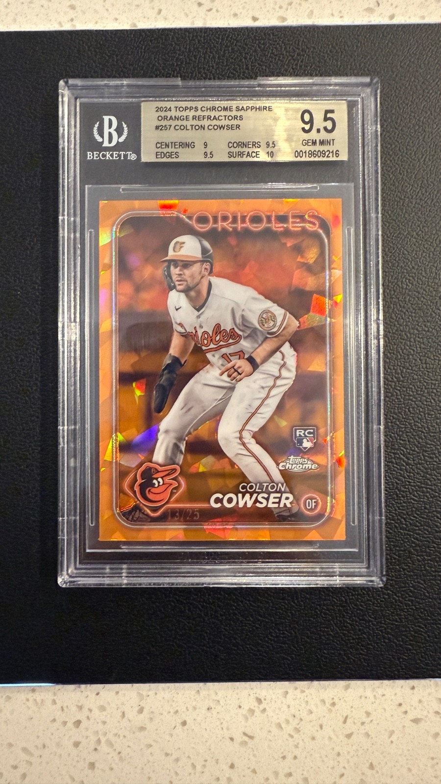 2024 Topps Chrome Sapphire Edition - Colton Cowser #257 Orange /25 (RC)