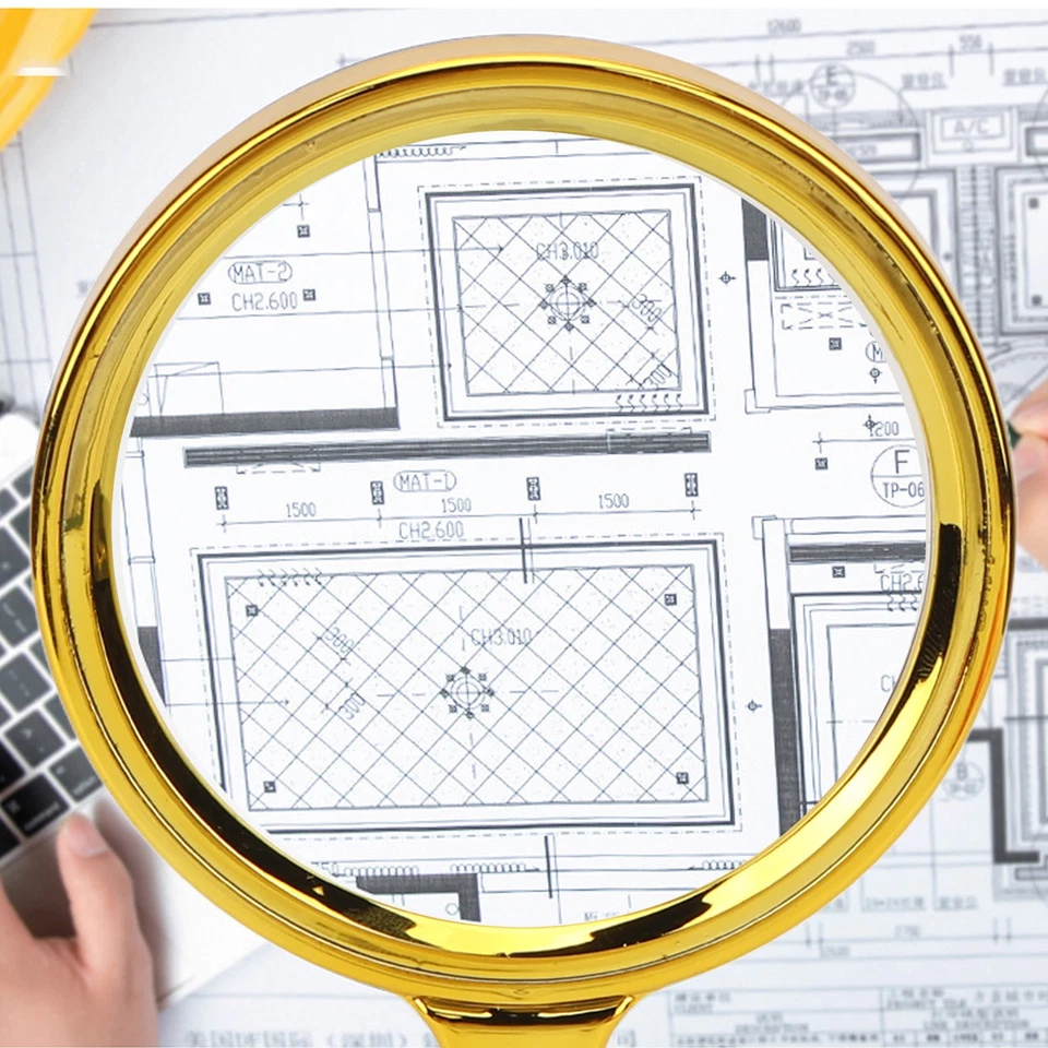 7X Handheld Magnifying Glass Lightweight Portable Comfortable Grip Electroplated - Image 4 of 4