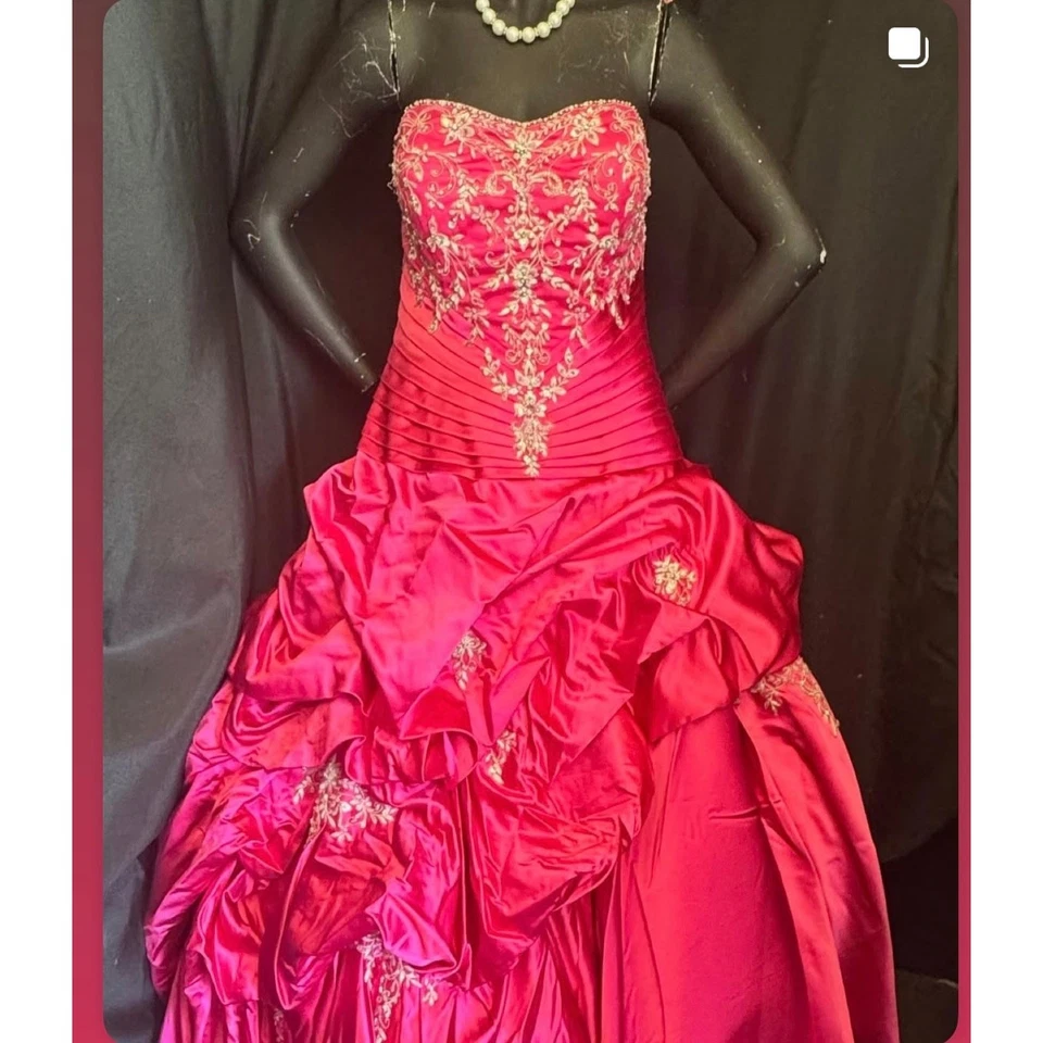 Mario Bros Pink Princess Costume - Handmade One-of-a-Kind - Womans Large - Photo 2/4