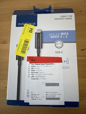 Insignia- 16.4' USB-C Virtual Reality Headset Cable for Oculus Quest 2 and ...