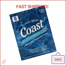 Coast Refreshing Deodorant Soap - Bar Soap with Thick Rich Lather - Clean Rinsin