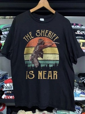 Vintage Blazing Saddles The Sheriff is Near Unisex T-Shirt S-5XL Q3344