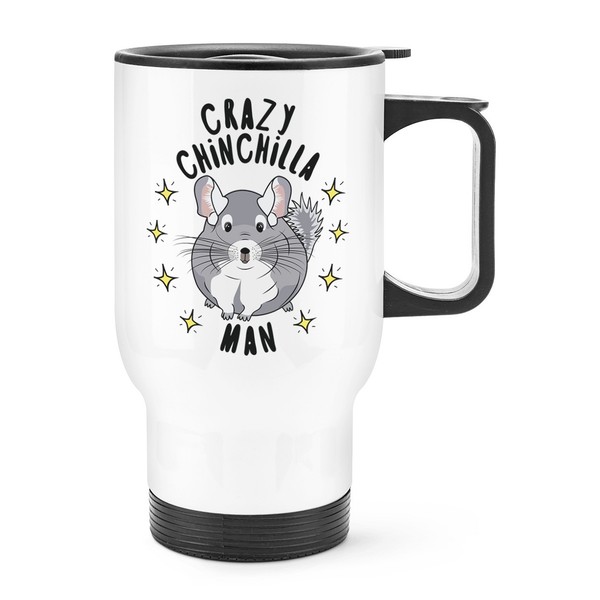 VerrüCkte Chinchilla Mann Stars Reisetasse Tasse Mit Griff - Lustig Thermo-image
