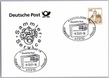 Sonderstempel Düsseldorf 2018 Sammler-Service Posthorn mit Blumen