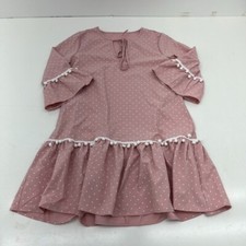 Shein Pink Polka Dot Long Sleeve A-Line Dress Women's Size X-Large NEW