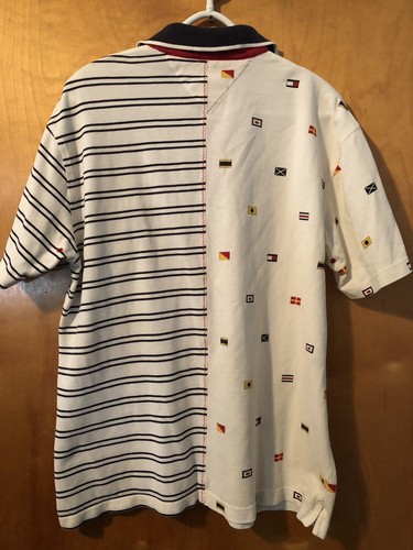 Polo De Colección Tommy Hilfiger Tema Náutico Hechizado Para Hombre Talla Lg Usado en Excelente Condición - Imagen 2 de 4