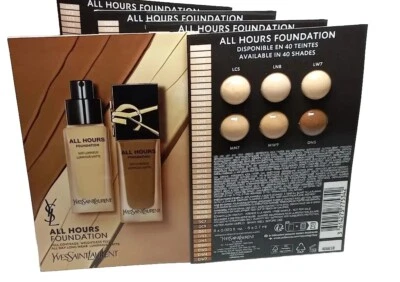 Yves Saint Laurent All Hours Foundation 5 x 6 Verschiedene Farben 30 x 0,7 ml