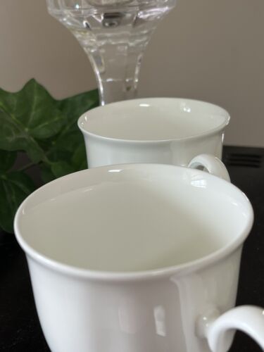 Set 2 LENOX Debut Collection GRACE Cups White 6 Ounce Mugs Discontinued - Picture 4 of 8