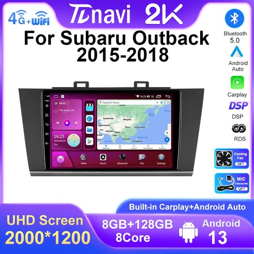 For Subaru Outback Legacy 2015-2018 GPS Android CarPlay Car Radio Player Screen
