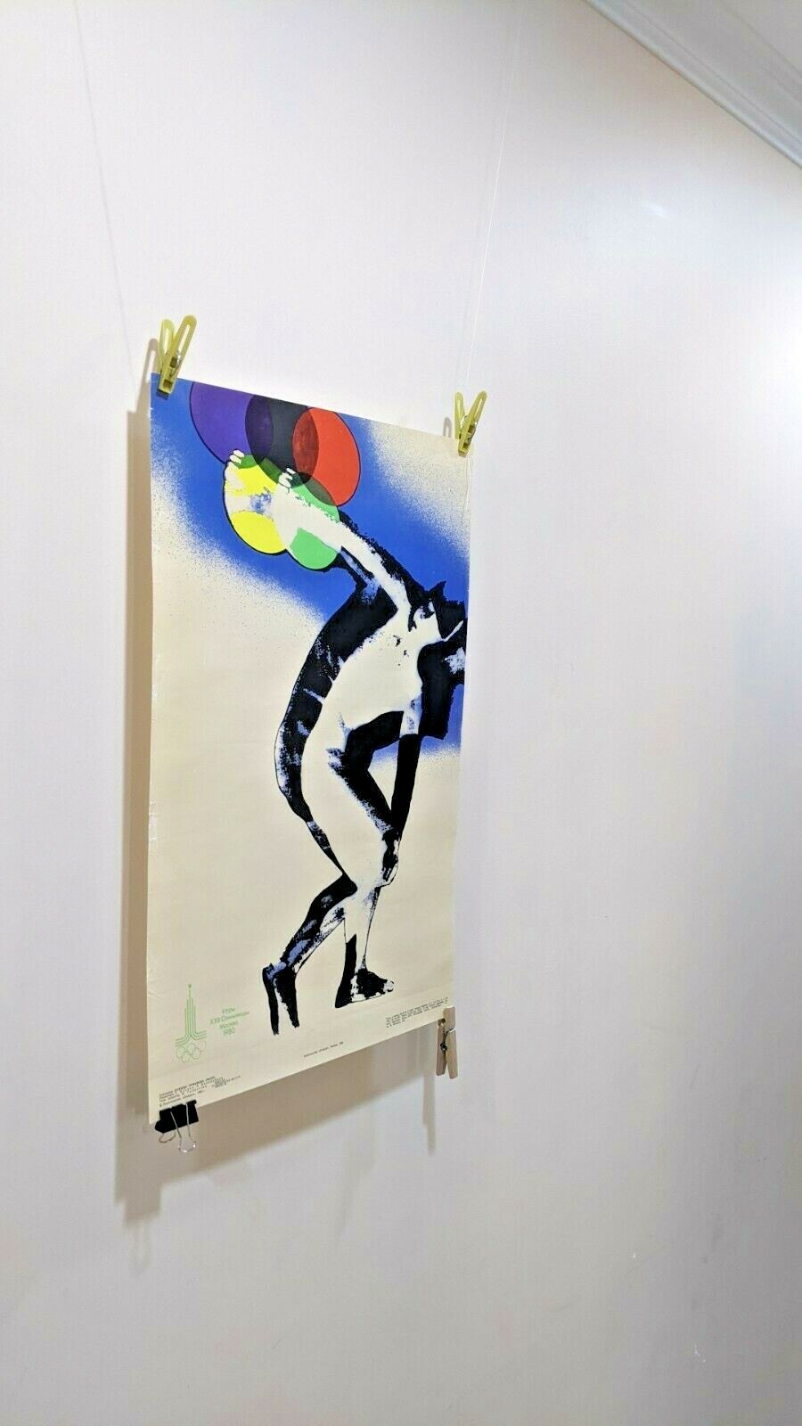 1980 vintage Discus thrower Olympic Games Discobolus affiche plakat ...