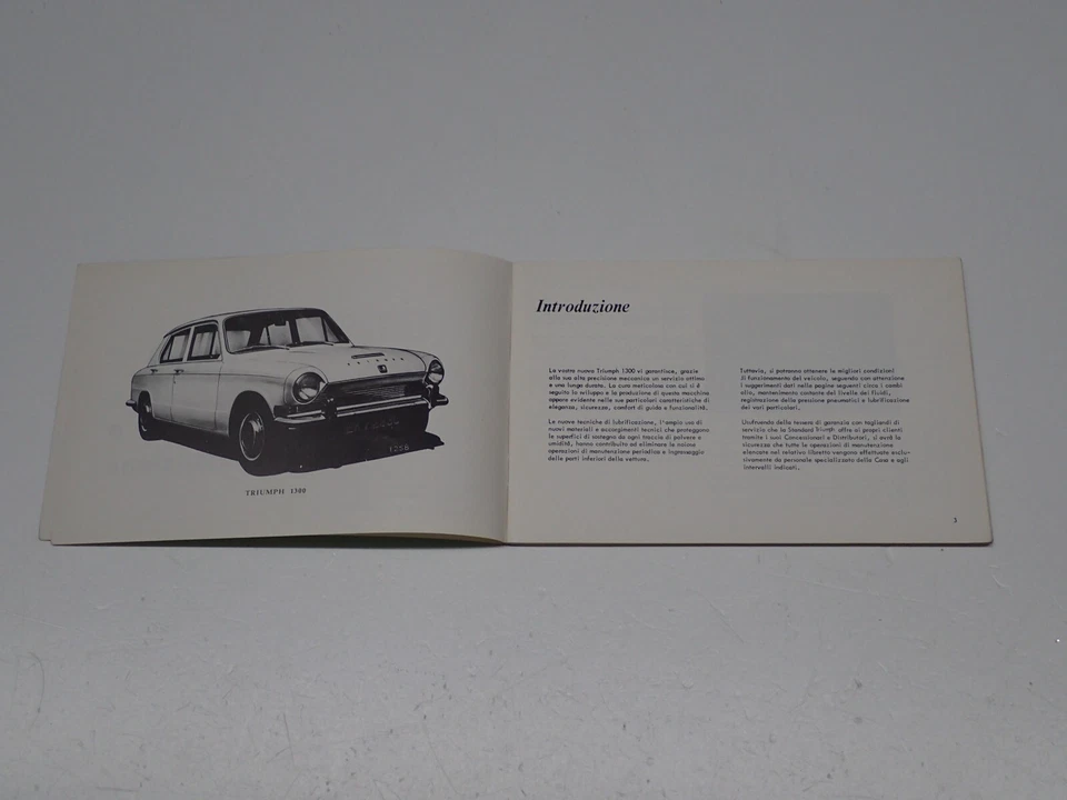TRIUMPH 1300 USO E MANUTENZIONE MANUALE ISTRUZIONI 1967 - Immagine 3 di 4