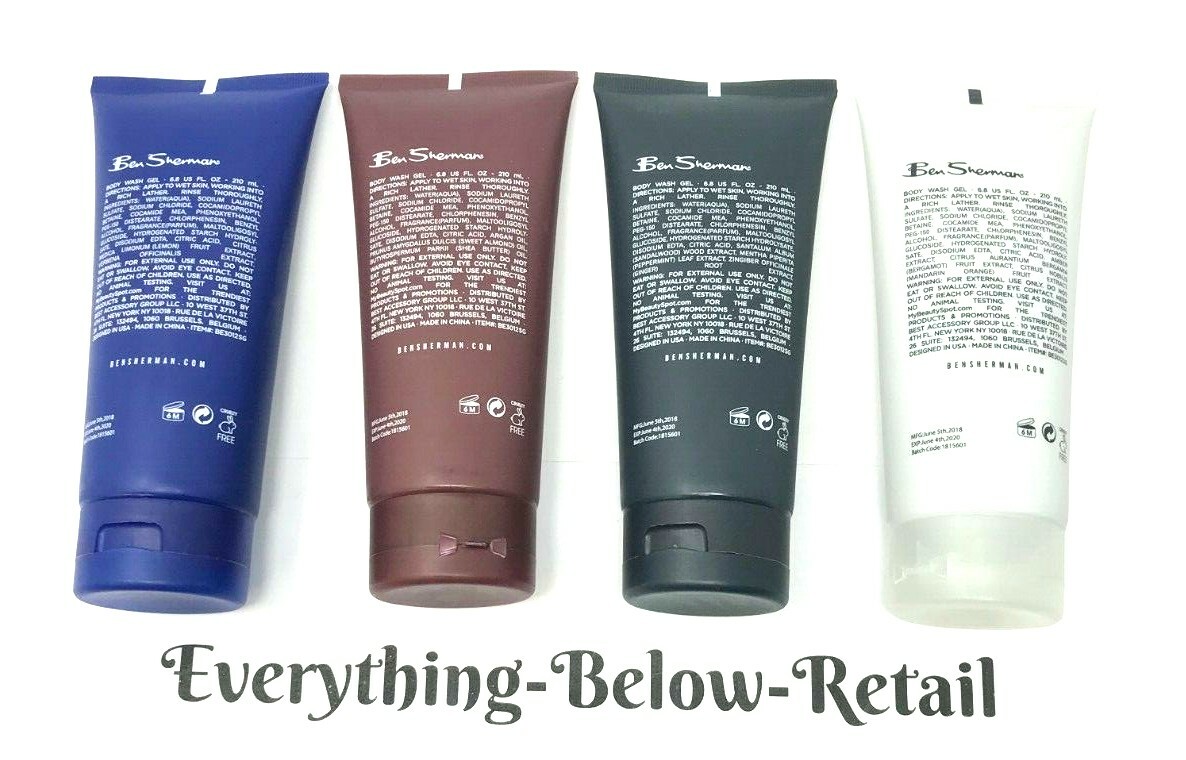 Ben Sherman Shower Gel For Men Variety 4pack 6.8 Fl. Oz. New Free