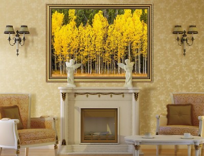 3D Gelb Wälder 53 Gerahmt Poster Daheim Dekor Drucken Malerei Kunst AJ DE
