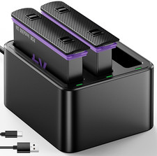 2 Packs Replacement Batteries for Insta360 X4 Battery 2500mAh and LED USB Qui...