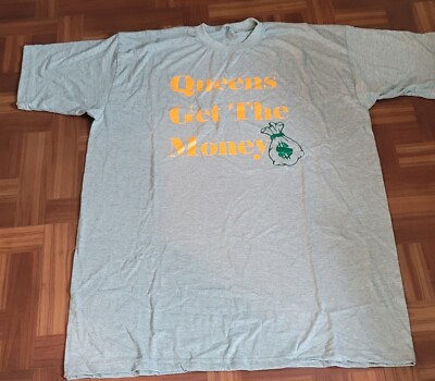 Queens Shirts Unisex  QUEENS GET THE MONEY SHIRT NEW Grey/Orange Size 4X