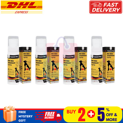 4 X Pet Antimicrobial Spray Cat & Dog Skin Wound Fungus Ringworm Itching 50ML