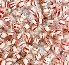 Peppermint Puffs, Soft Mints Individually Wrapped, Bulk Hard Candy (2 Pounds)