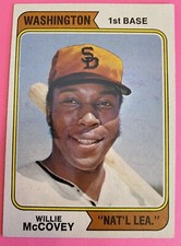 1974 Topps #250 Willie McCovey WASHINGTON Variation Baseball Card EX+ 220682 PF1