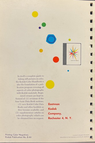 Vintage (1961), Kodak libro dati a colori, stampa negativi a colori, n. E-66 & E-52 - Foto 2 di 5