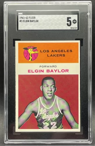 1961 Fleer #3 Elgin Baylor Rookie Card SGC 5 EX