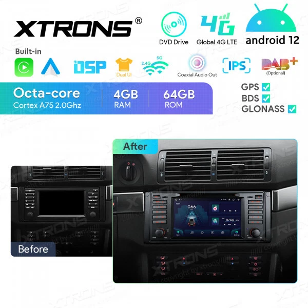 XTRONS IA7239BS  Android Multimedia BMW E39 4GB+64GB Android 12 Multimedia - Bild 3 von 4