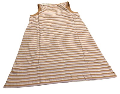 Pact Women's Soho Striped Softspun A-Line Tank Dress Small